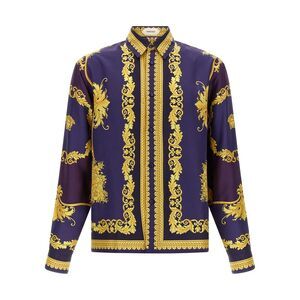 Versace Multicolor Silk Men's Blouse